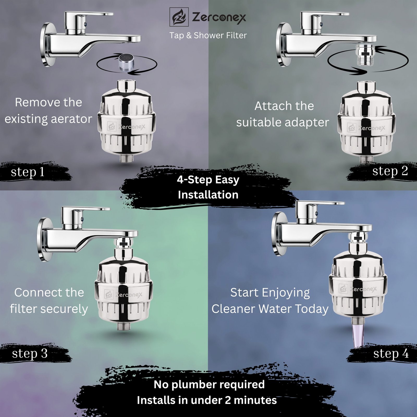 Zerconex 18-Stage Hard Water Softener for Tap & Shower - Image 8